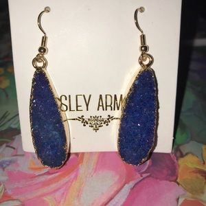 Kinsley Armelle Jewelry - NEW Kinsley Armelle Druzy- Denim Drop Earrings Kinsley Armelle Jewelry - NEW Kinsley Armelle Druzy- Denim Drop Earrings